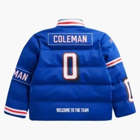 Off Season X Nfl Keon Coleman Buffalo Bills Player Puffer Jacket Royal Blue