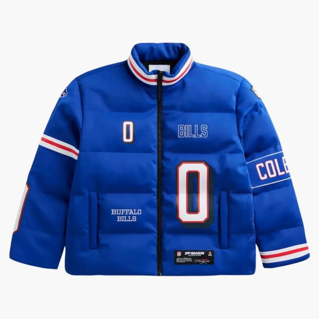 Off Season X Nfl Keon Coleman Buffalo Bills Player Puffer Jacket Royal Blue