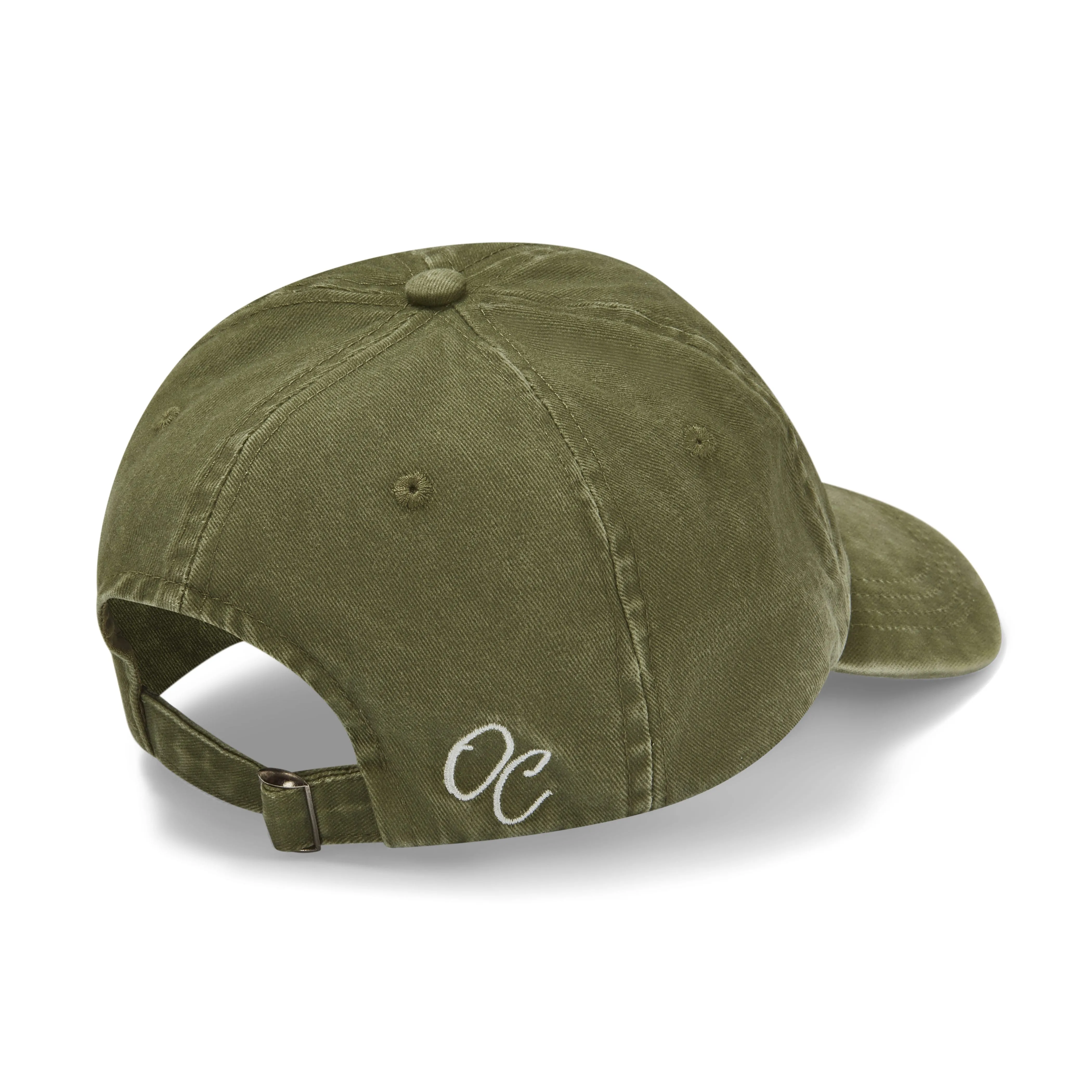 Only Curls Satin Lined Baseball Hat  - Washed Olive