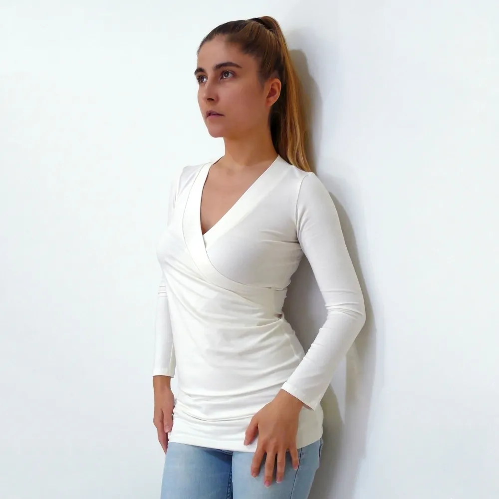 Overlap Front Fitted Top Sewing Pattern N.23