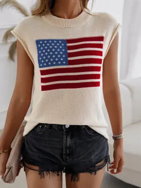 Patriotic Pride Knit Top for National Holidays