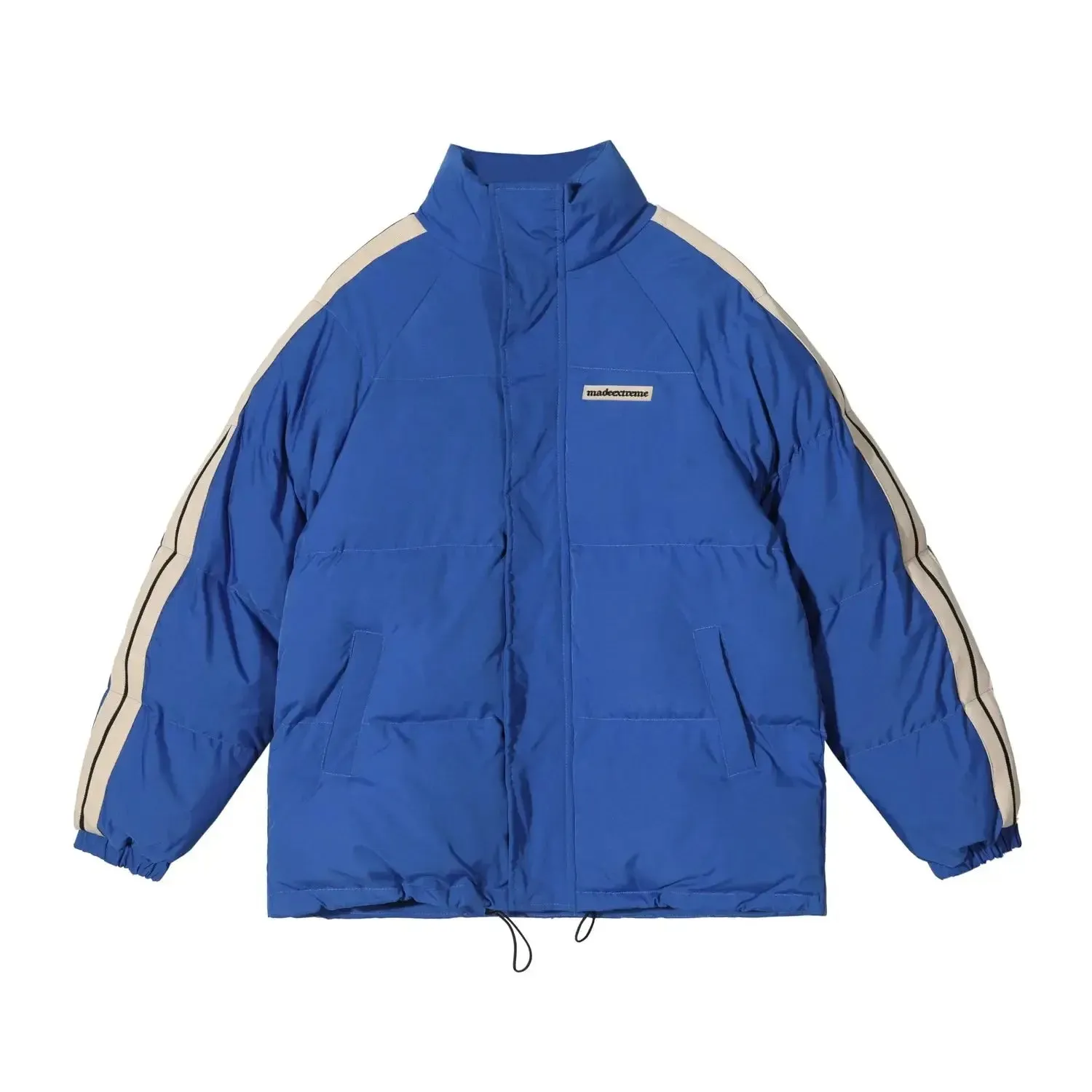 Retro Vintage Embroidered Striped Puffer Jacket