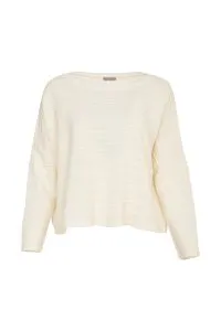 RIBBED KNIT TOP - CREAM