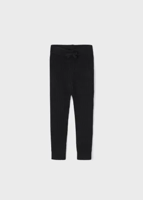 Ribbed Leggings- Black