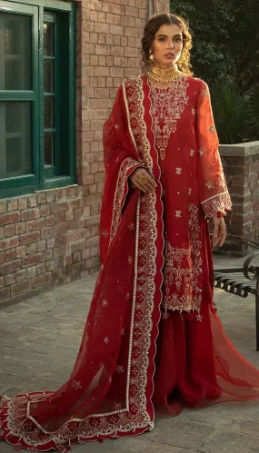 Sharara Dress for Girls in Rusty Orange Shade #PF310