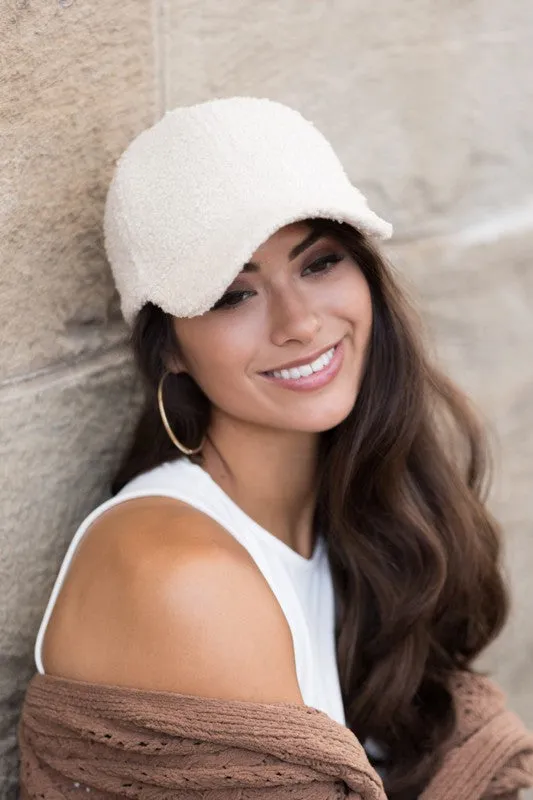 Sherpa Teddy Bear Ball Cap