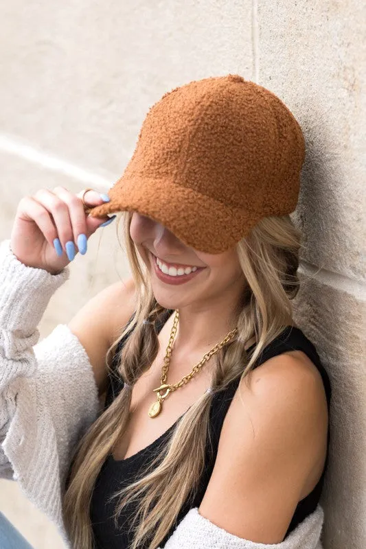 Sherpa Teddy Bear Ball Cap