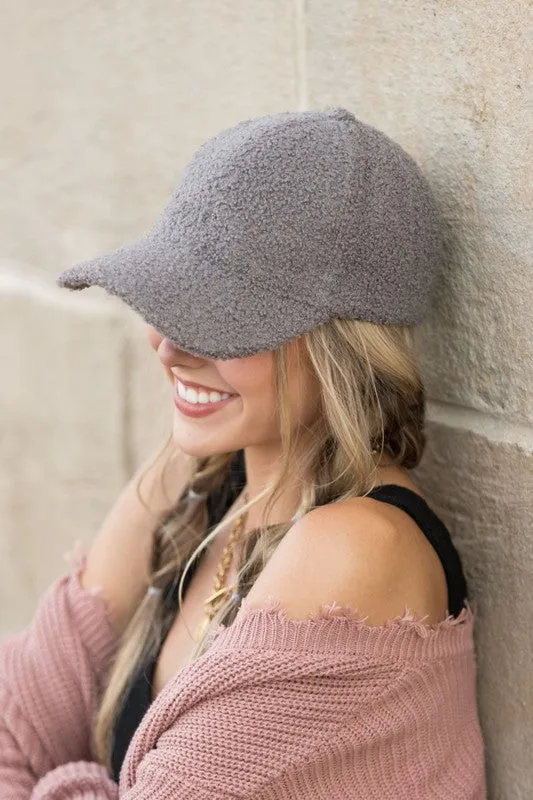 Sherpa Teddy Bear Ball Cap