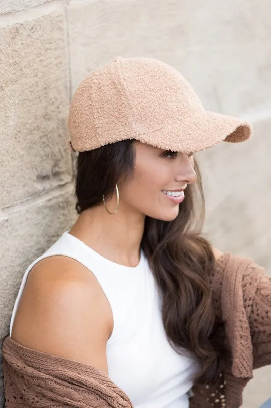 Sherpa Teddy Bear Ball Cap