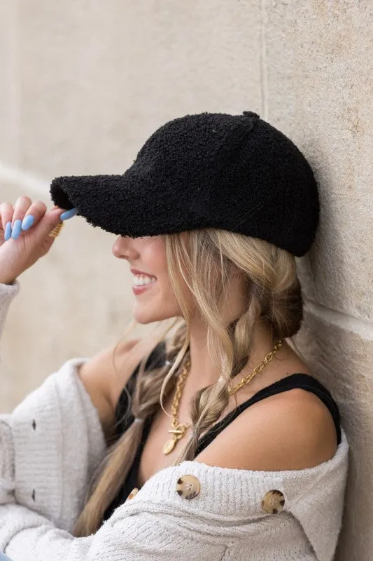 Sherpa Teddy Bear Ball Cap
