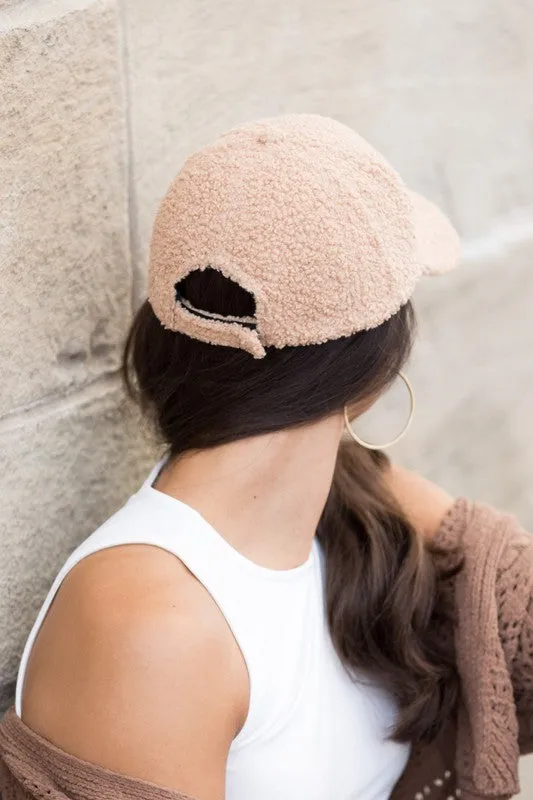 Sherpa Teddy Bear Ball Cap