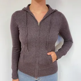Slate Purple Cashmere Hoodie Jumper Small
