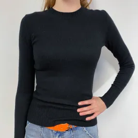 Slim Black Cashmere Crew Neck Jumper