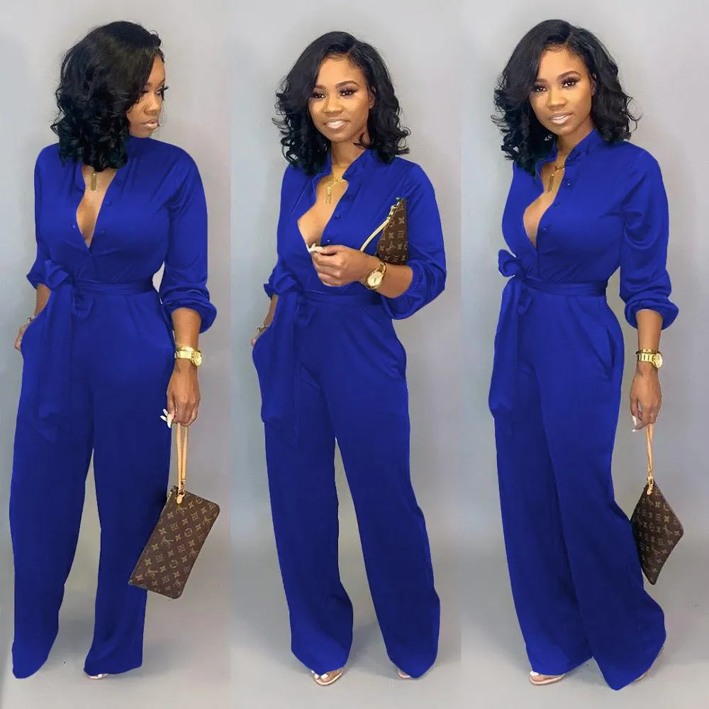Solid Color Jumpsuit