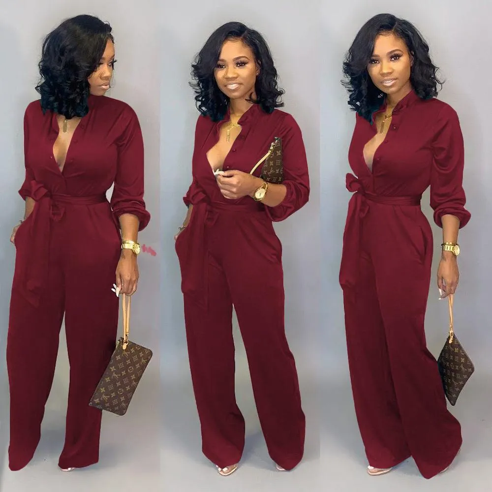 Solid Color Jumpsuit