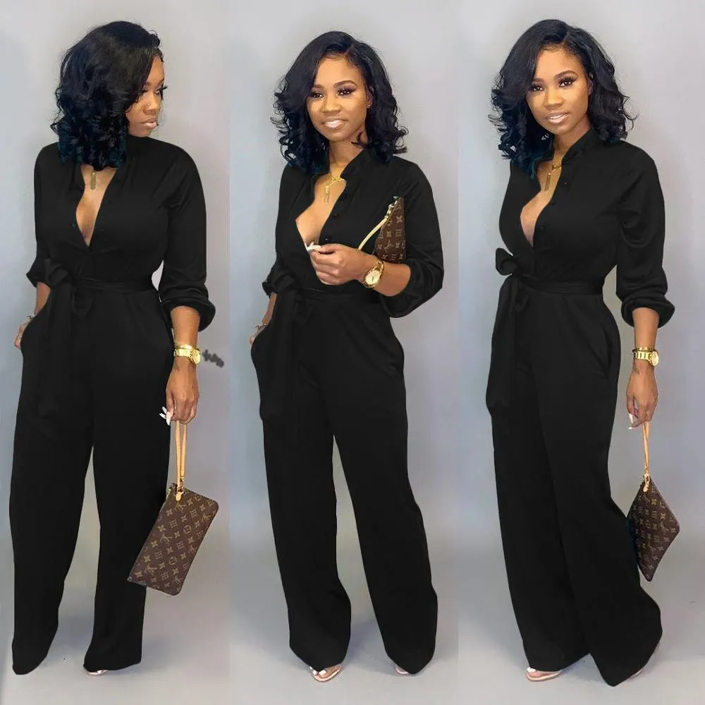 Solid Color Jumpsuit