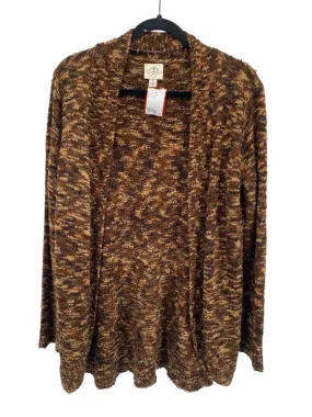 St Johns Bay Misses Size Small Brown Print Cardigan