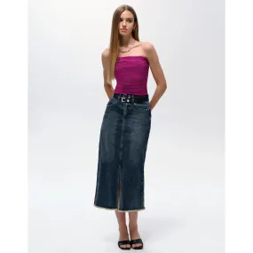 Strapless Knit Top - Purple