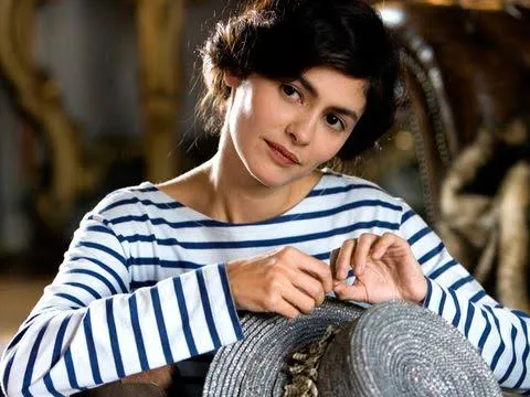 striped turtleneck knit top blue white