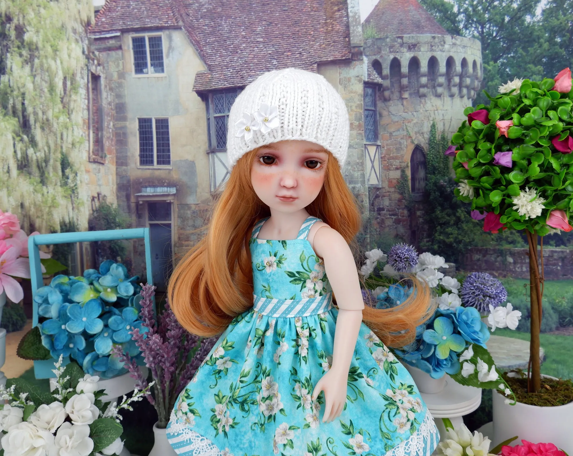 Sweet Gardenia - dress and sweater set with shoes for Ruby Red Fashion Friends doll