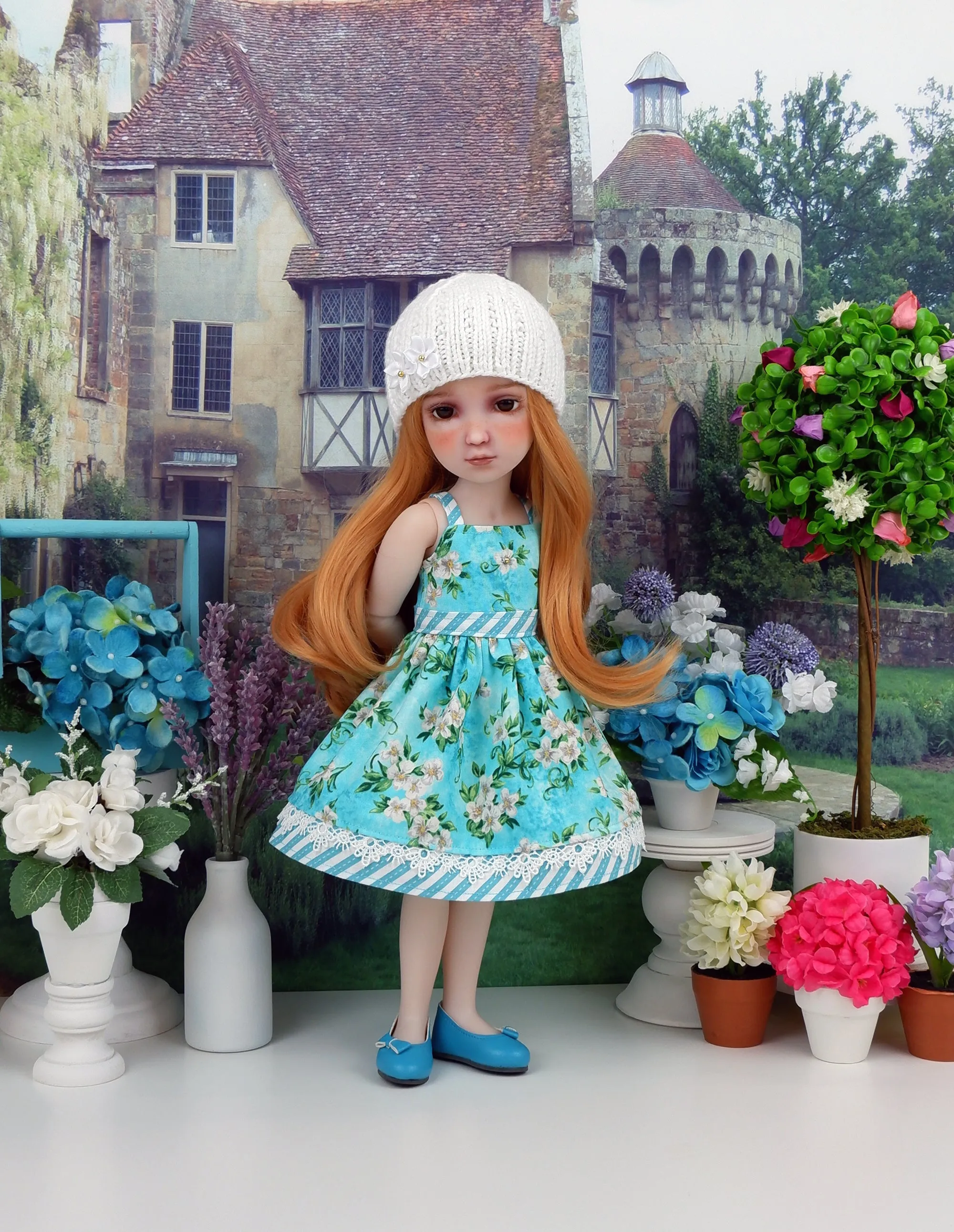 Sweet Gardenia - dress and sweater set with shoes for Ruby Red Fashion Friends doll