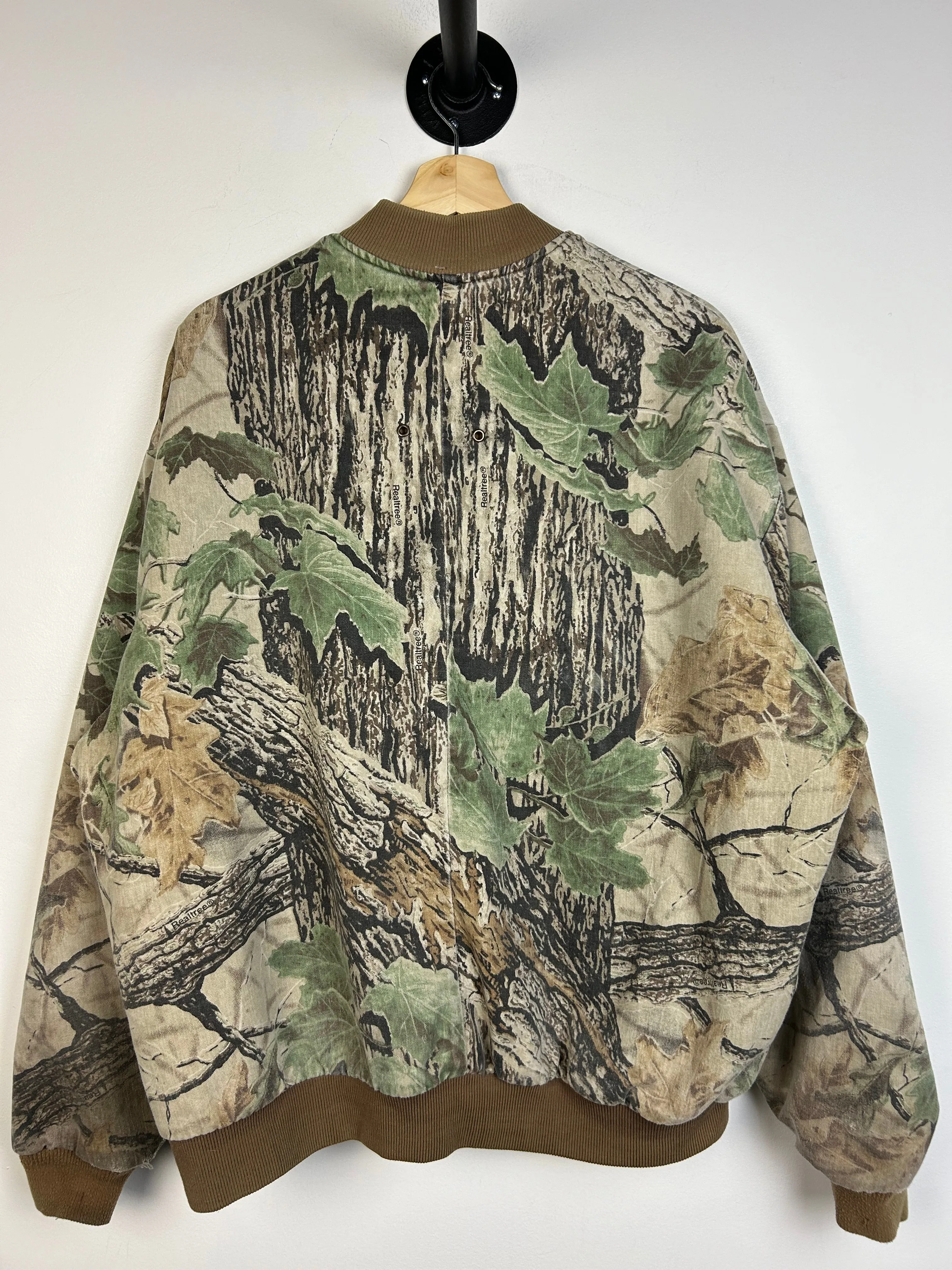 Vintage 90s Gander Mountain Real Tree Camo Bomber Jacket