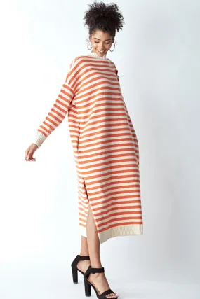Wicked Game Striped Oversized Sweater Dress