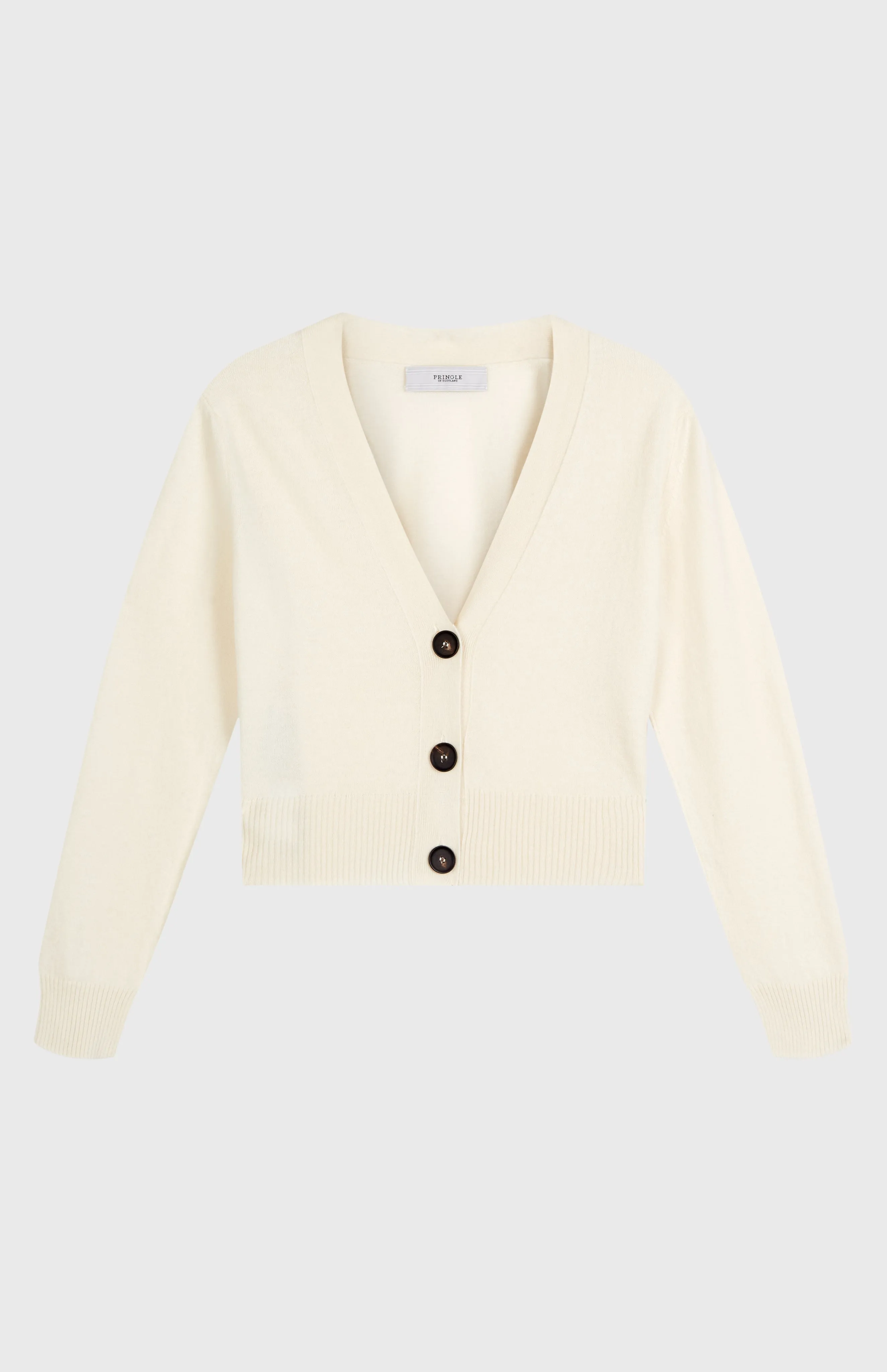 Women's Cropped Cashmere Cardigan In Off White