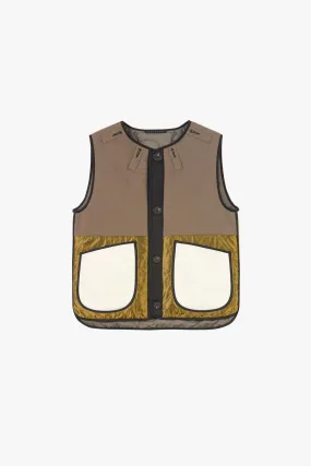Wool Quilt Patchwork Liner - Olive & Ivory / Dark Olive